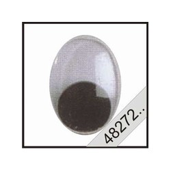 Wiebe logen ovaal 10 mm zwart (1 paar)