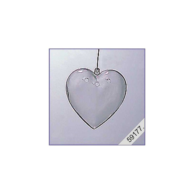 Plastic hart 10 cm