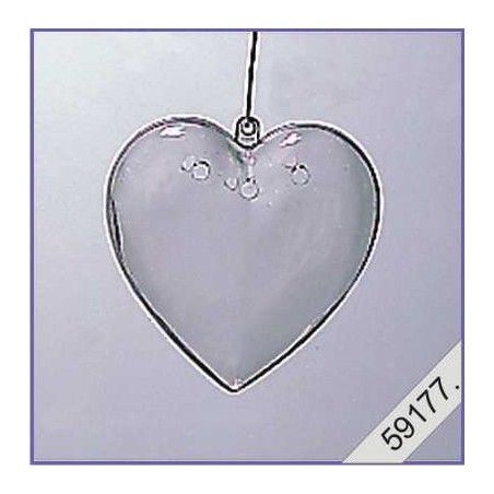 Plastic hart 10 cm