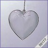 Plastic hart 10 cm