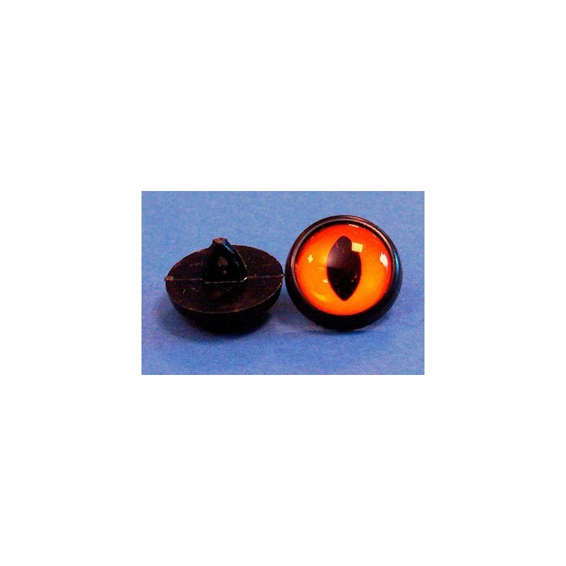 Kunststof ogen 12 mm Oker / Oranje (per paar)