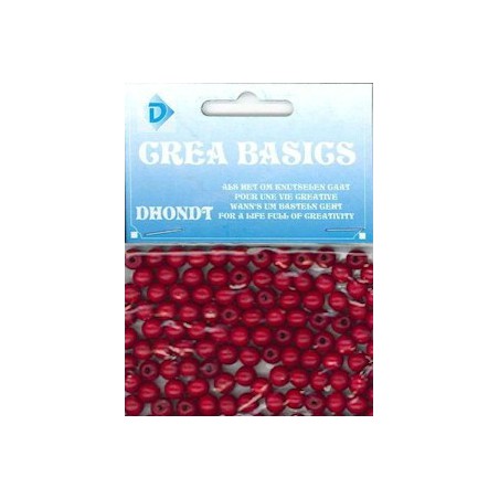 Zakje houten kralen 4 mm