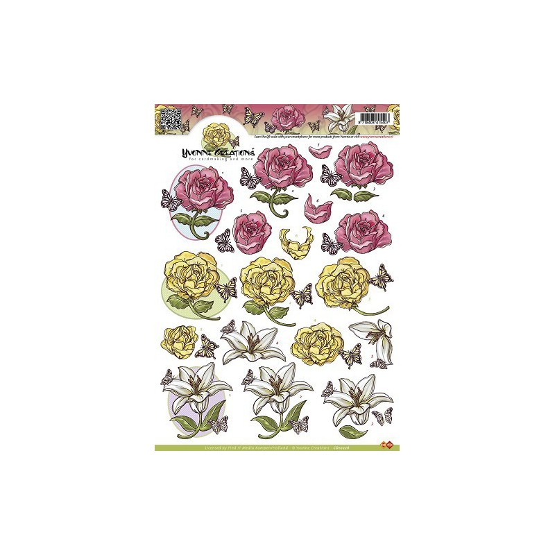 3D Knipvel - Yvonne Creations - Bloemen