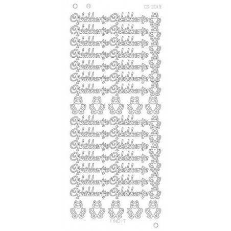 Stickervel Opkikkertje platinum - Zilver