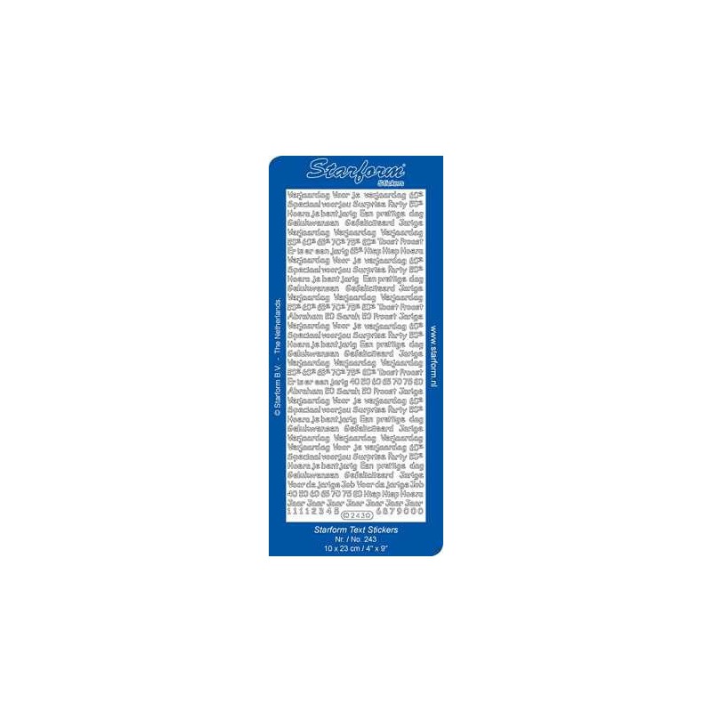 Sticker set Verjaardag - Goud - Starform