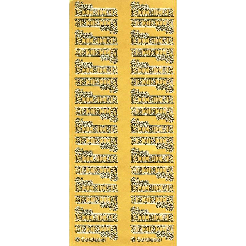 690289 - Stickervel  Voor moeder ( Goud)