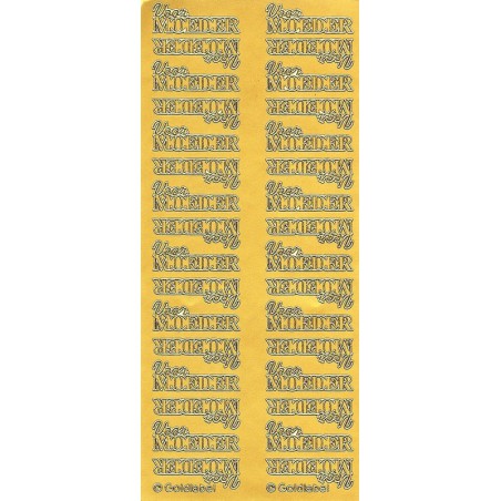 690289 - Stickervel  Voor moeder ( Goud)