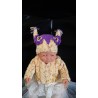 Newborn cardigan with owlhat
