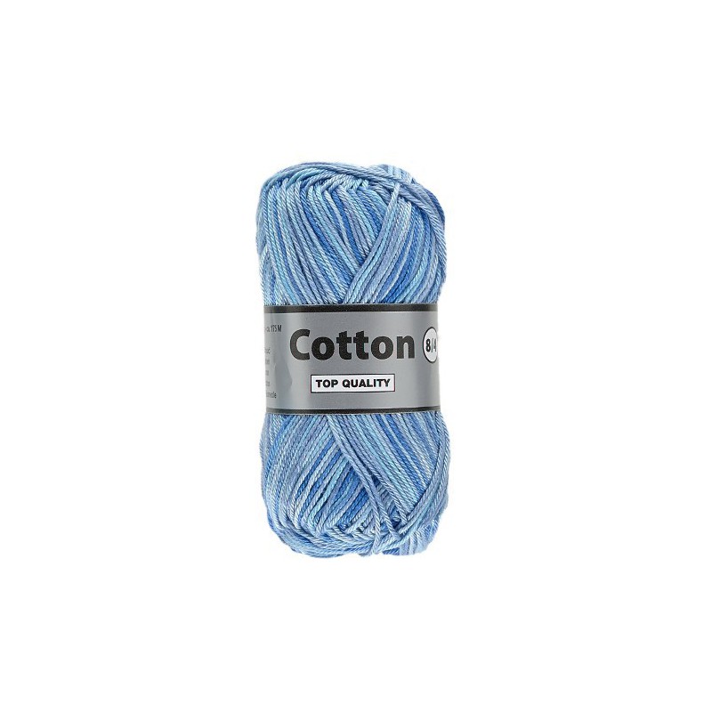 Coton 8/4 - 623 Blauw Wit gemelleerd