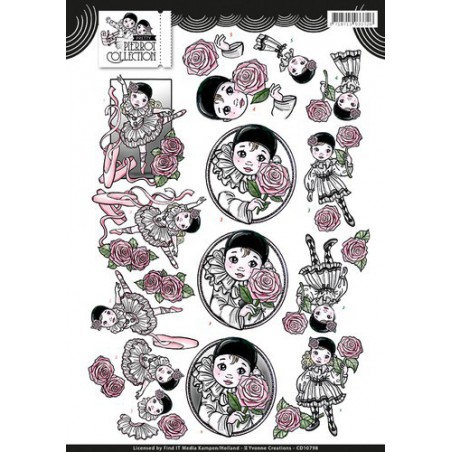 3D Knipvel - Yvonne Creations - Pretty Pierrot