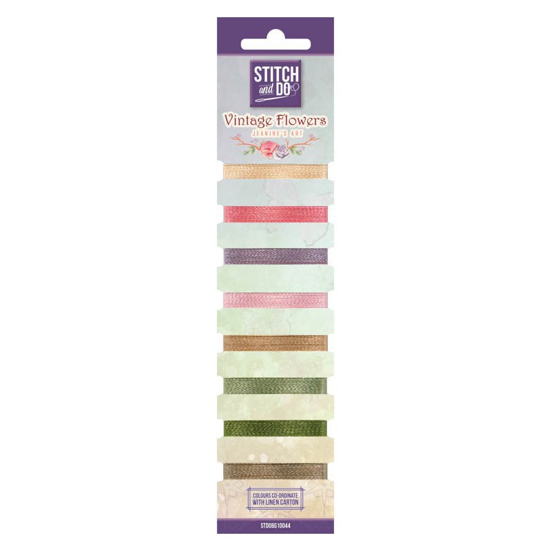 Stitch and Do garenkaart 044 - Jeanine's Art - Vintage Flowers