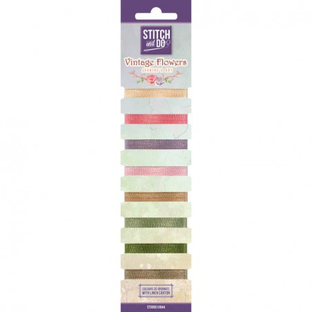 Stitch and Do garenkaart 044 - Jeanine's Art - Vintage Flowers