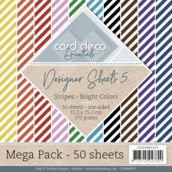 Designer Sheets Mega Pack 5 - Stripes - Bright Colors