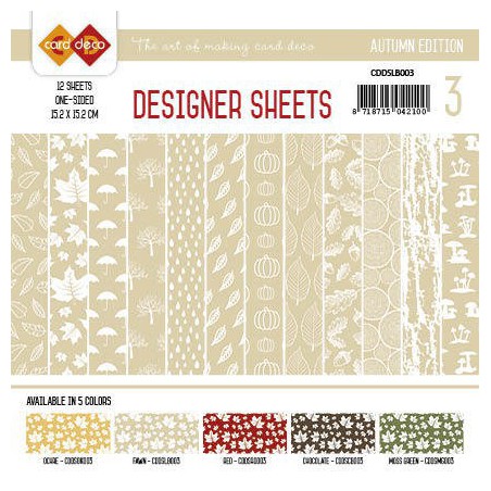 Card Deco - Designer Sheets - Autumn Colors-lichtbruin