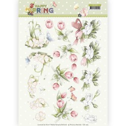 3D Knipvel - Precious Marieke - Happy Spring - Happy Spring Flowers