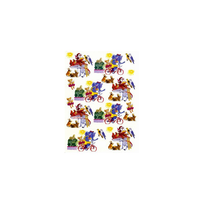 3D knipvel Kabouter op paddenstoel