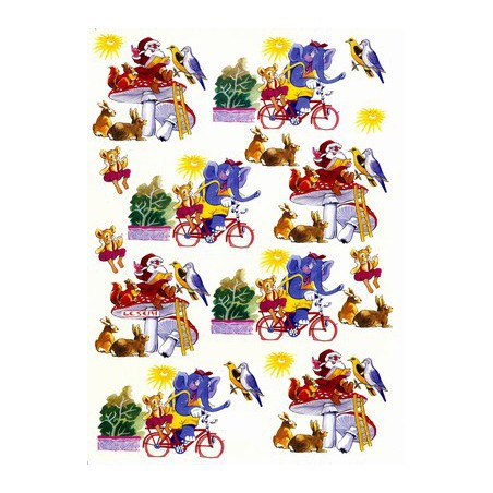 3D knipvel Kabouter op paddenstoel