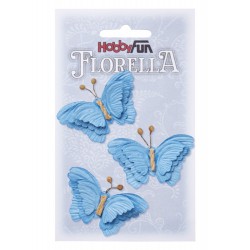 FLORELLA - Vlinders blauw, 6 cm