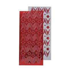 Stickervel - Kerst mirror Rood