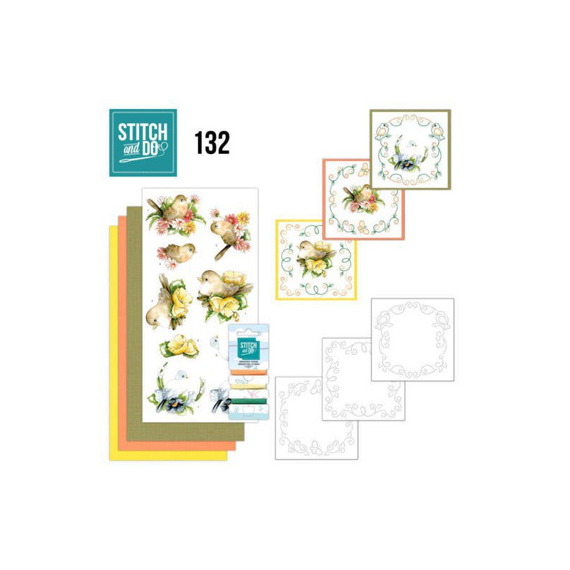 Stitch and Do 132 - Precious Marieke - Delicate Flowers - Birds