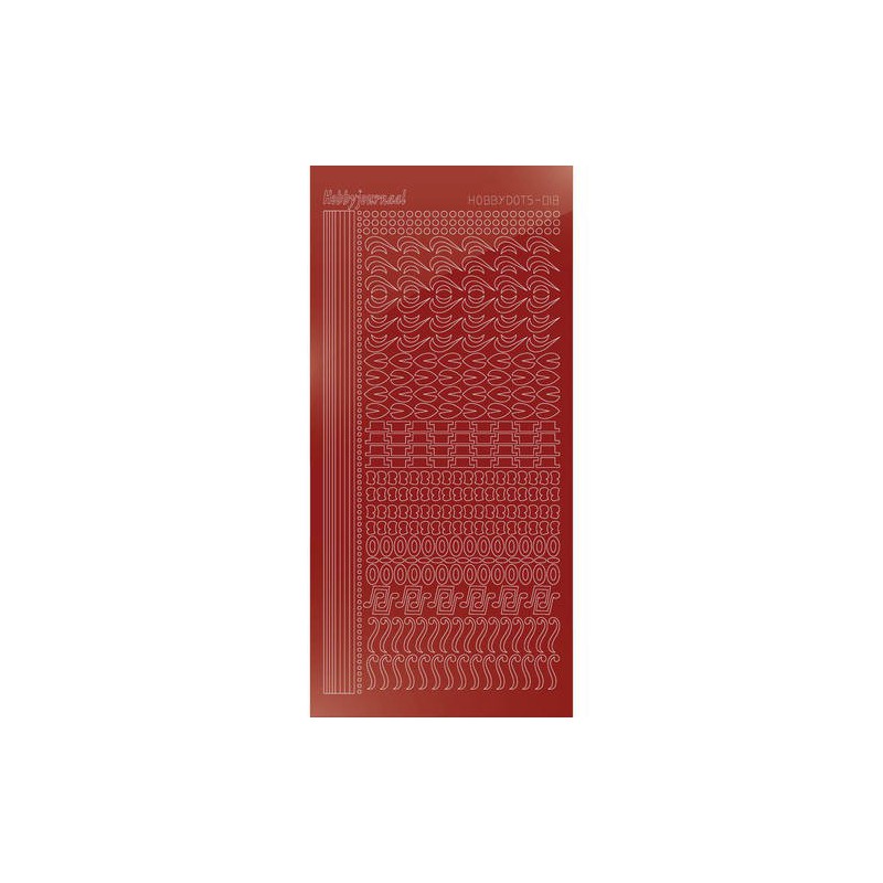 Hobbydots sticker vel 018 - Mirror Red