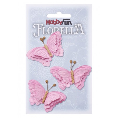 FLORELLA-Vlinders rose, 6 cm