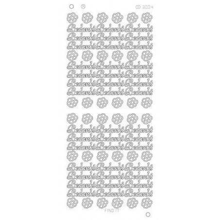 Stickervel Bedankt Platinum - Goud