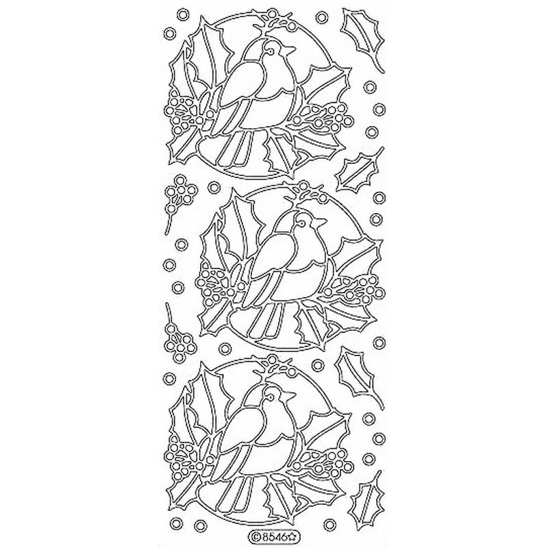 Sticker vel Roodborstje Goud - Starform