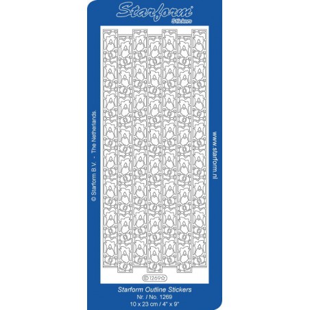 Sticker vel Trouwringen enz - Goud - Starform