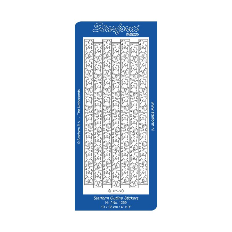 Sticker vel Trouwringen enz - Goud - Starform