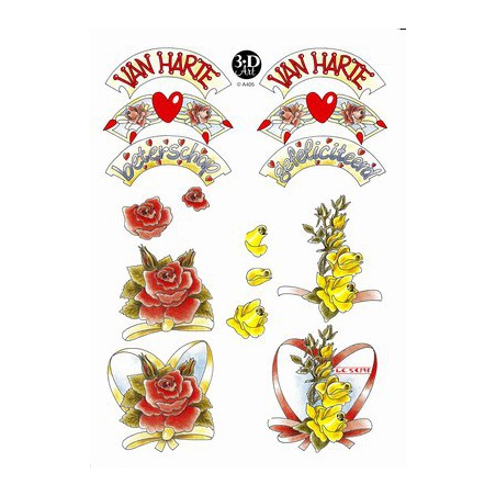 3D Knipvel Van Harte gefeliciteerd