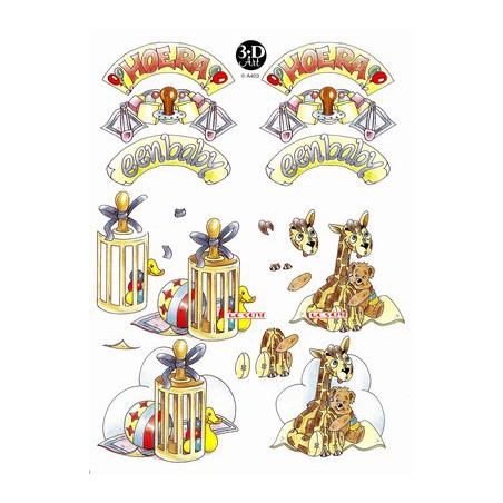 3D Knipvel - Hoera een Baby