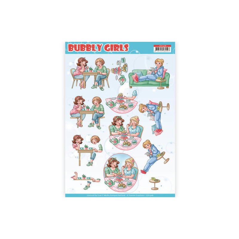 3D Knipvel - Yvonne Creations- Bubbly Girls - Me Time