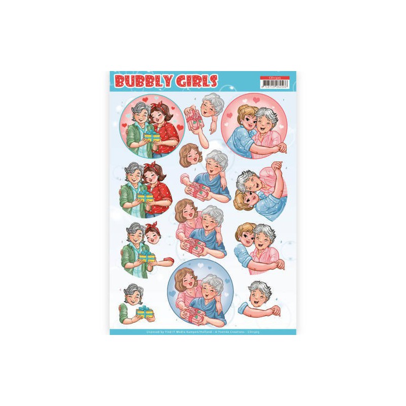 3D Knipvel - Yvonne Creations- Bubbly Girls - Mothersday