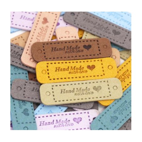 Label Handmade with Love ( diverse kleuren mix)