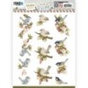 3D Push Out Sheet - Precious Marieke - Birds and Berries - Raspberries