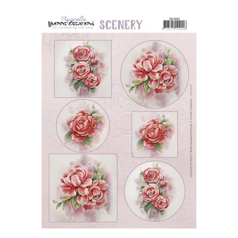 Scenery - Yvonne Creations - Aquarella - Wild Roses