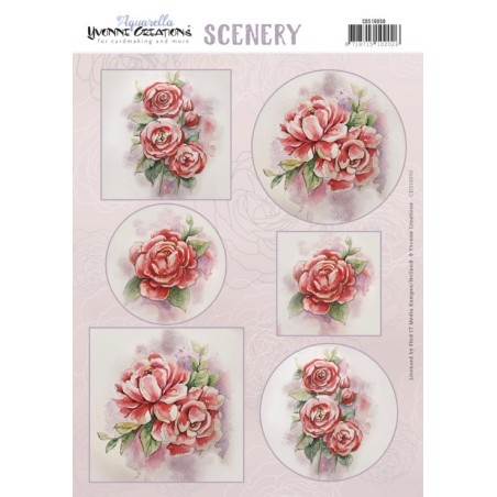 Scenery - Yvonne Creations - Aquarella - Wild Roses