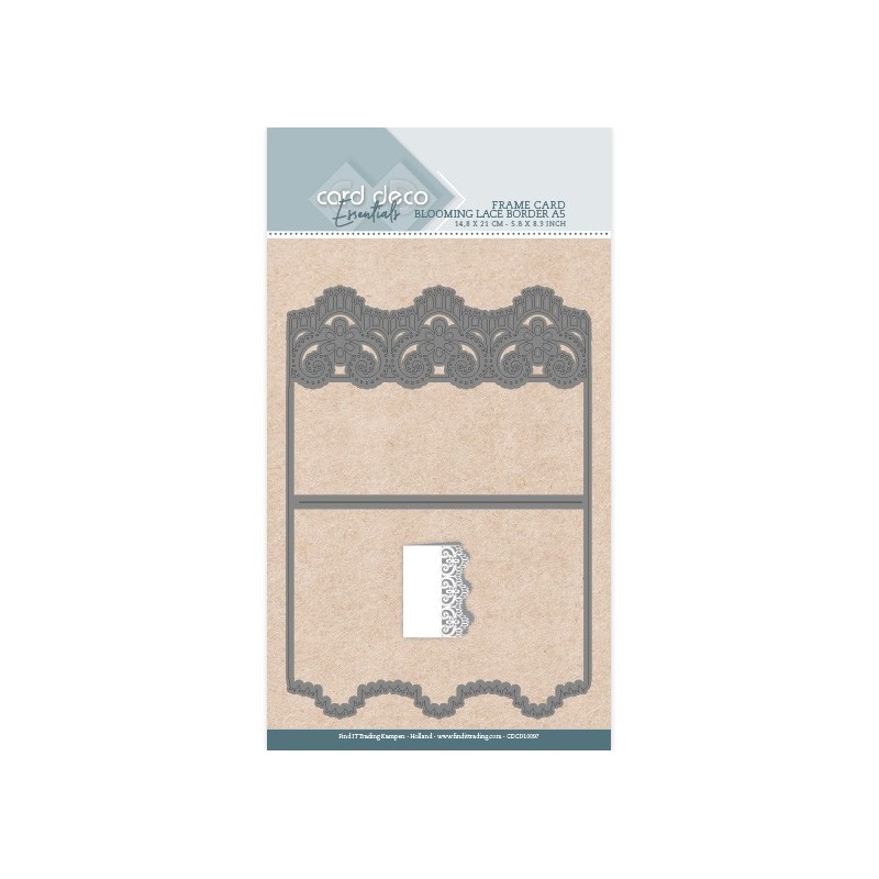 Card Deco Essentials Frame Dies - Blooming Lace Border - A5