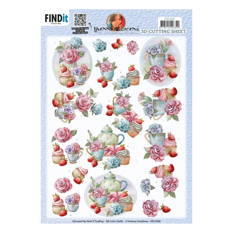 3D Cutting Sheets - Yvonne Creations - Cupcakes