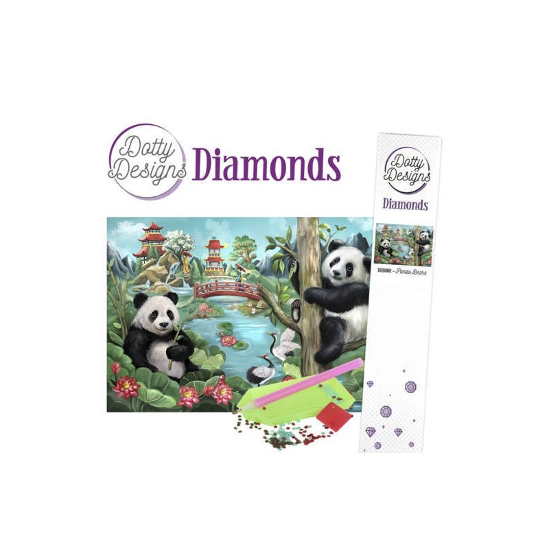 Dotty Designs Diamonds - Panda Bears