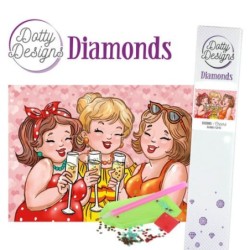 Dotty Designs Diamonds Cards - Proost Bubbly Girls van Yvonne Creations