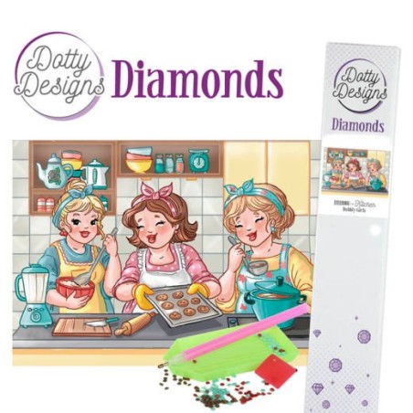 Dotty Designs Diamonds Cards - Keuken Bubbly Girls van Yvonne Creations