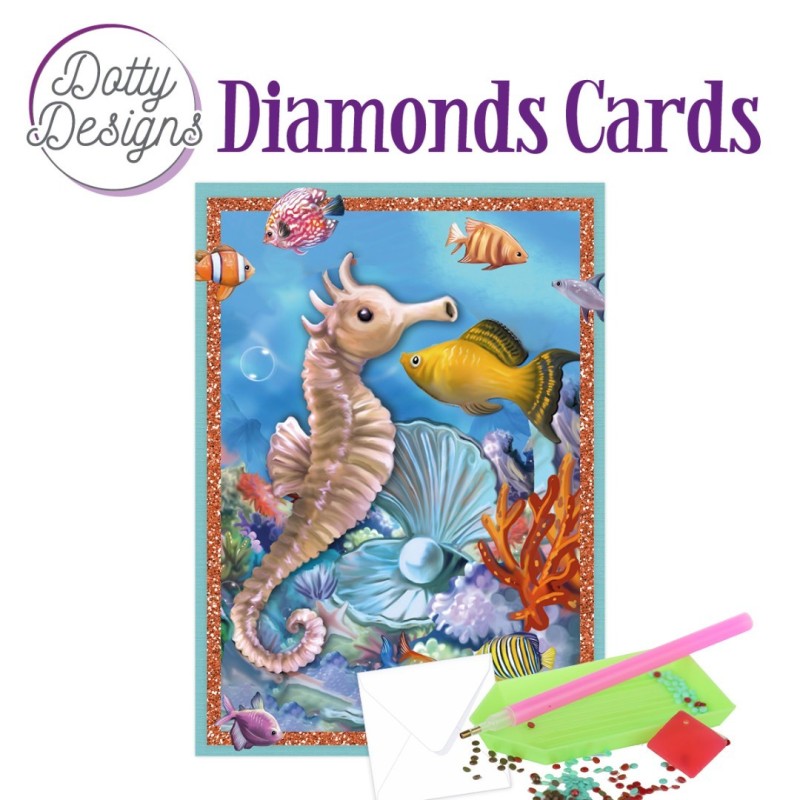 Dotty Designs Diamond Cards - Sea Horse