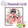 Dotty Designs Diamond Cards - Raccoon in dress