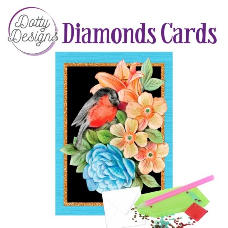 Dotty Designs Diamond Cards - Red Bird