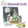 Dotty Designs Diamond Easel Card 142 - Snowman with Christmas Tree