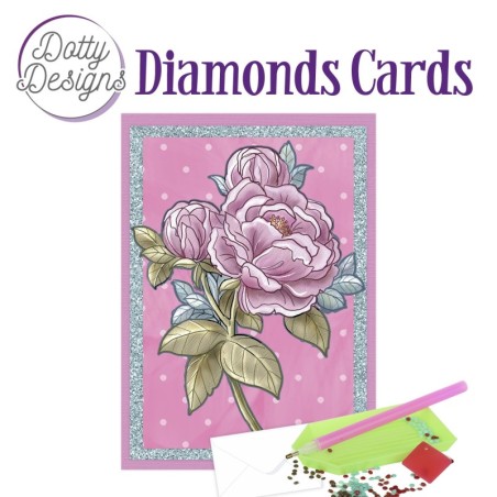 Dotty Designs Diamond Cards - Old Pink Peony