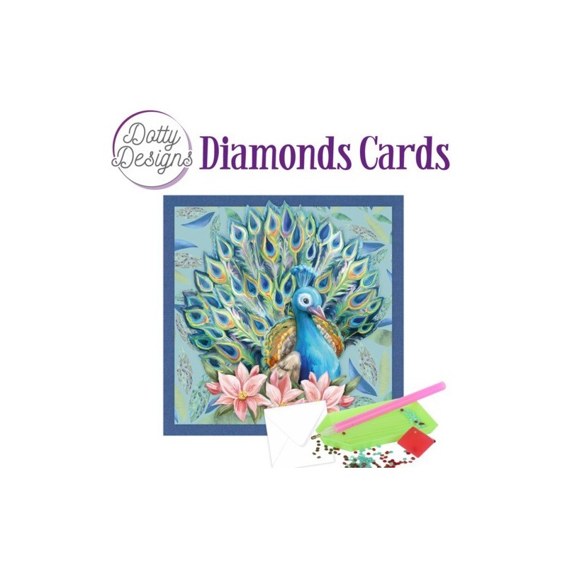 Dotty Designs Diamond Cards - Peacock