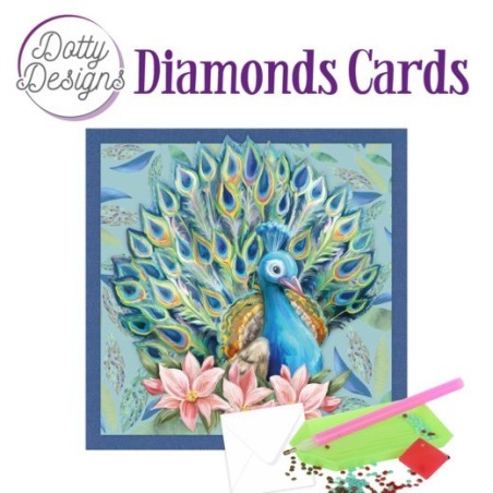 Dotty Designs Diamond Cards - Peacock